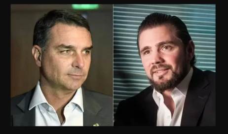 Flávio Bolsonaro e Daniel Vorcaro fotos reproduções