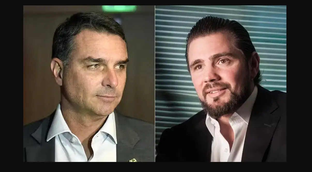 Flávio Bolsonaro e Daniel Vorcaro fotos reproduções