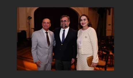 Luiz Cláudio Veiga Braga e Maurício Corrêa da Veiga e Elina Borges Foto Divulgação