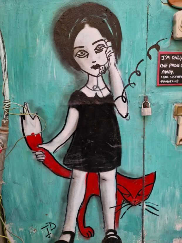 Pintura na rua de Tel Aviv foto de Márcio Fernandes