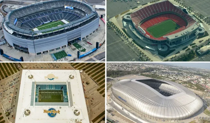 Estádios que serão usados na Copa do Mundo de 2026