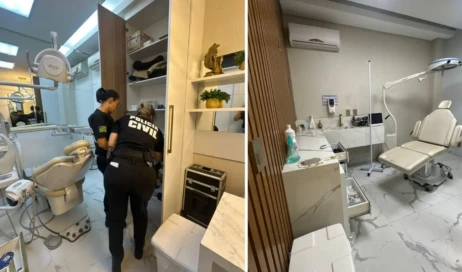 Policiais civis numa clínica do Setor Bueno Foto Polícia Civil 867