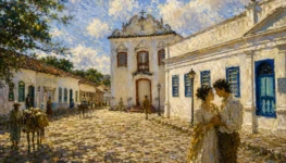 Cidade de Goiás Villa Boa Foto de Fernando Cupertino transformada por IA de 867 por 1300