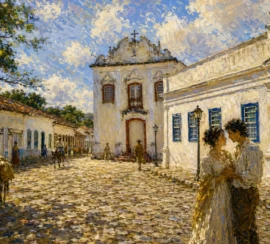 Cidade de Goiás Villa Boa Foto de Fernando Cupertino transformada por IA de 867 por 1300