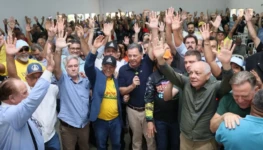 Marconi Perillo com Professor Alcides e Major Araújo e Humberto Teófilo Foto Divulgação do PSDB