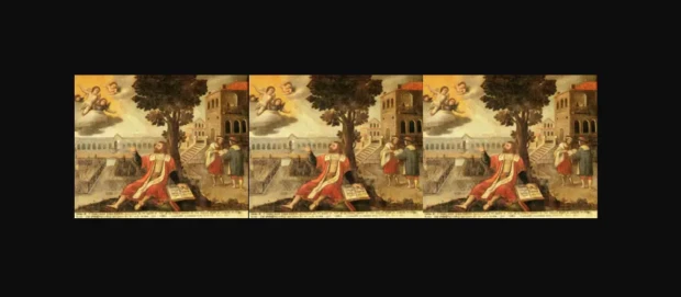 Conversão de Santo Agostinho pintura de autor desconhecido 