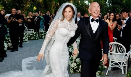 Jeff Bezos e Lauren Sánchez reprodução