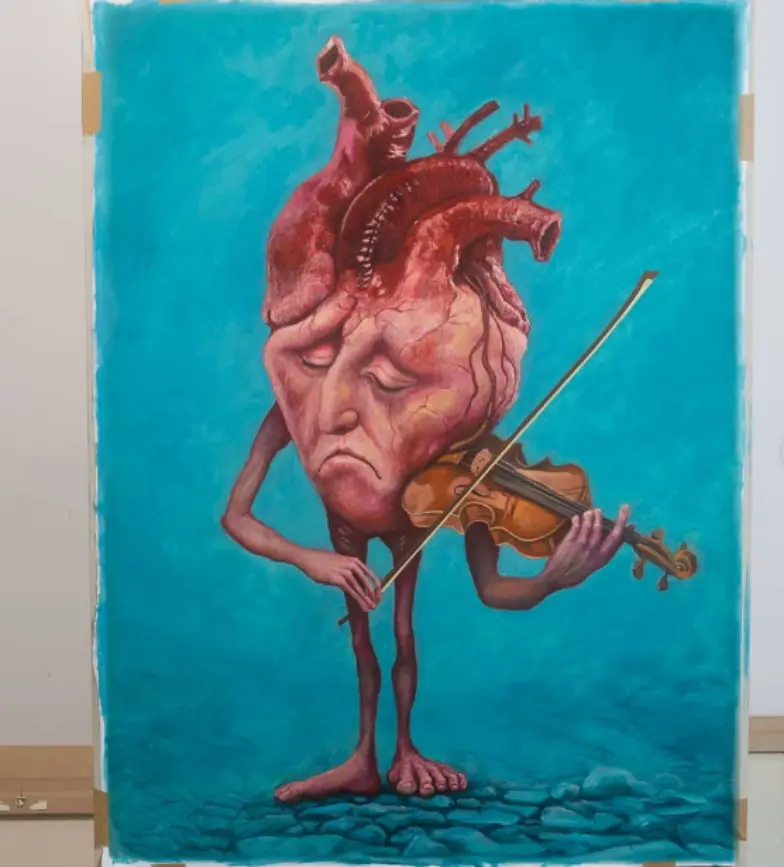 Coração tocanndo violino 867