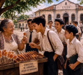 Dona Zefinha e os pirulitos de caramelo Foto gerada por IA 1301 p 867
