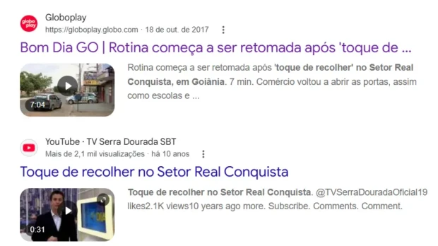 Toque de recolher em bairro de Goiânia