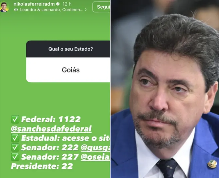 Nikolas ignora Wilder em publicação de apoio a candidatos do PL em Goiás: “Pessoas que eu confio”
