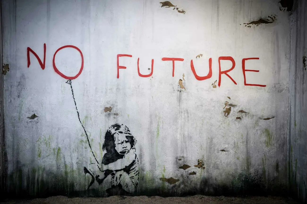 Banksy pintura no future 1300 p 866