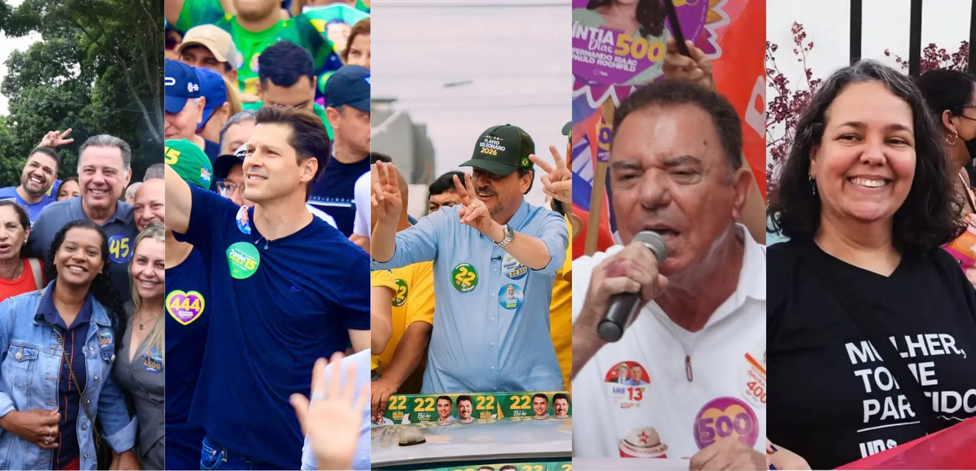Candidatos ao Governo de Goiás realizam os últimos atos à véspera da eleição deste domingo, 4
