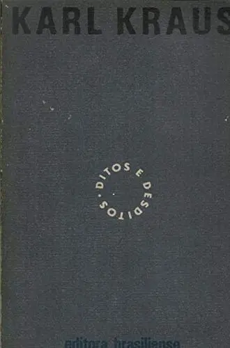 Karl Kraus capa de Ditos e Desditos