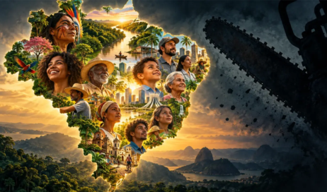 Mapa do Brasil com os brasileiros negros e indígenas e outros