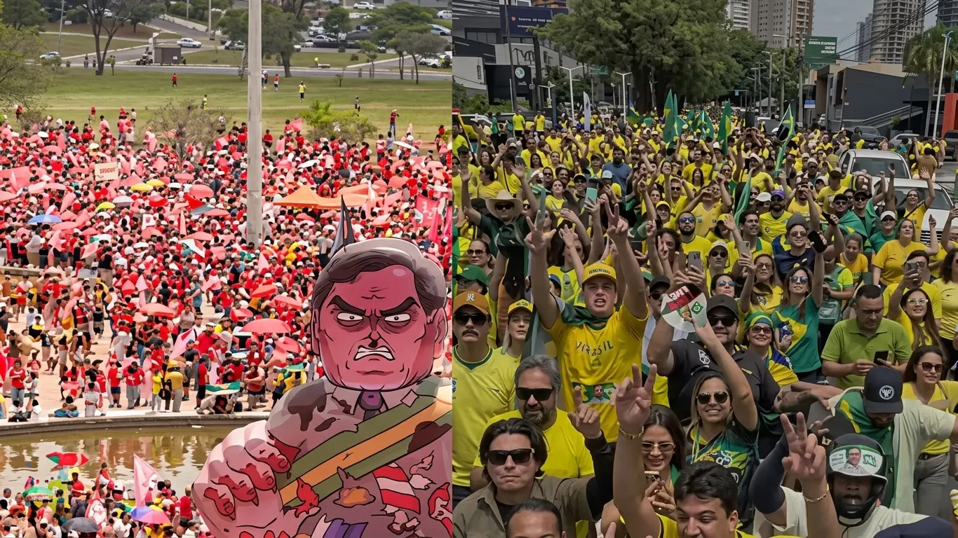 Veja como foram os atos a favor de Lula e Flávio neste domingo, o último antes do 2º turno
