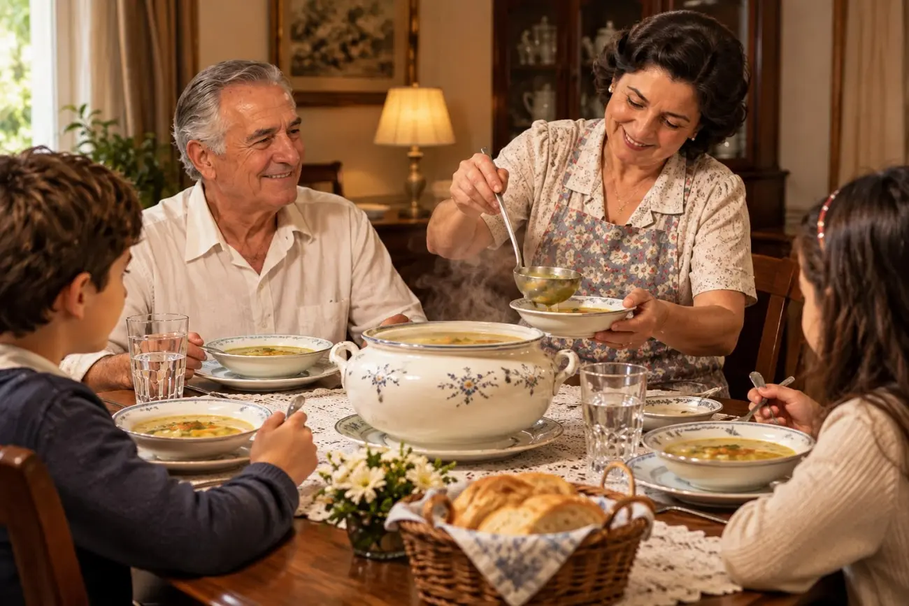 De que é a sopa, hoje? - Foto